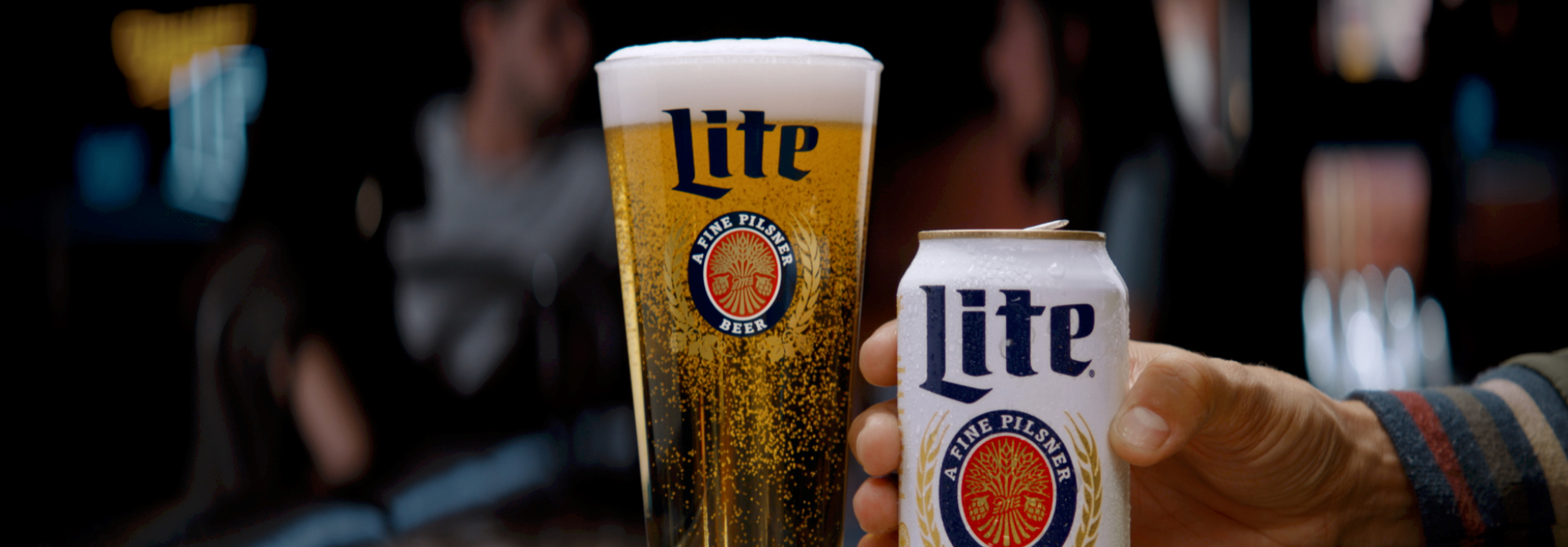 Miller Lite Can and Glass